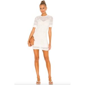 FRAME Open Stitch 70s Dress Size Small Crochet Crewneck